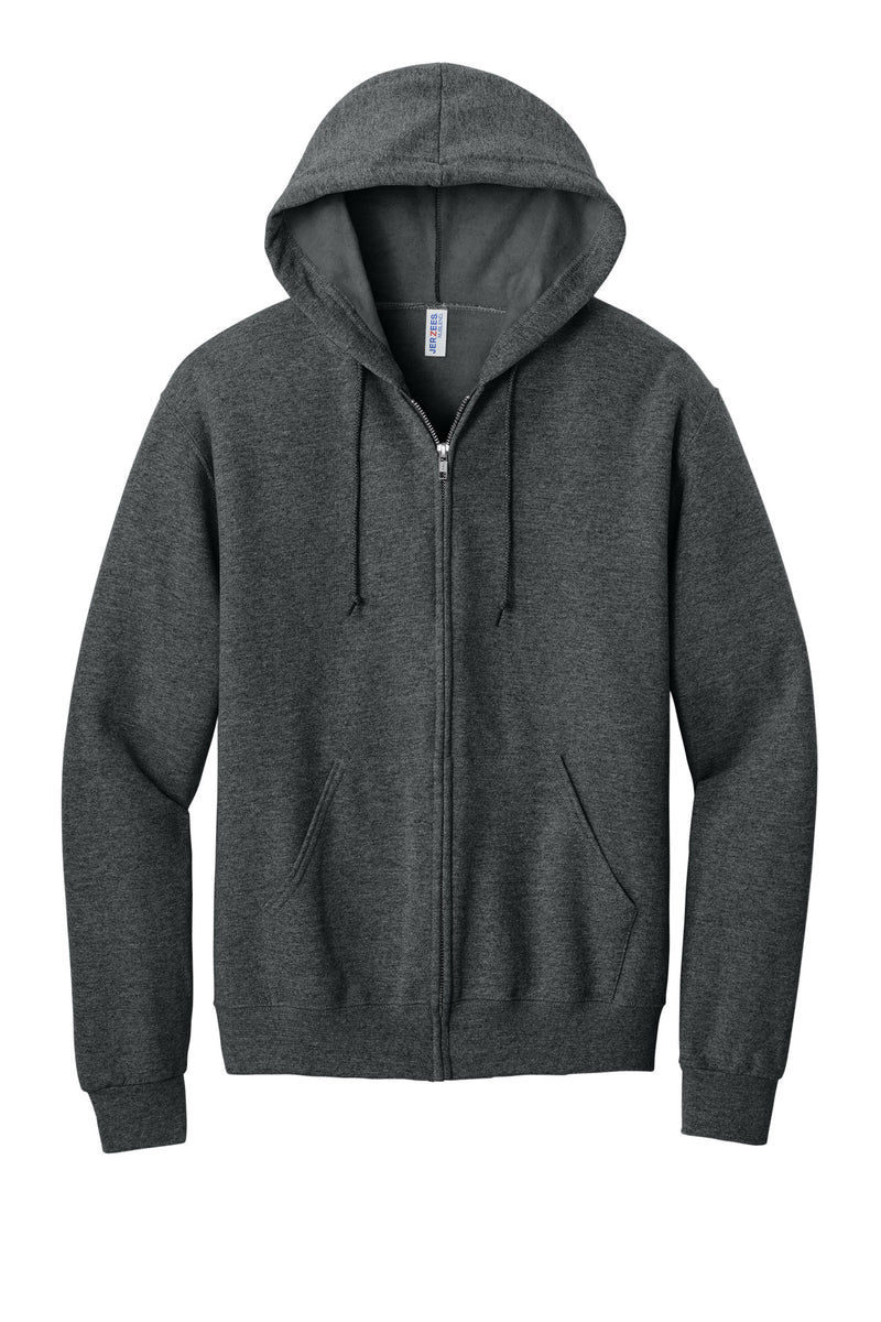 Jerzees - NuBlend Full-Zip Hooded Sweatshirt - Black Heather