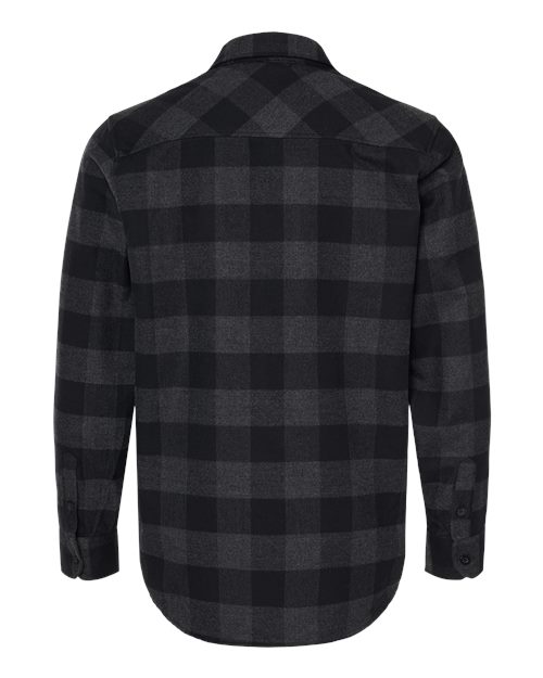 Unisex Flannel Shirt - Charcoal Heather/ Black