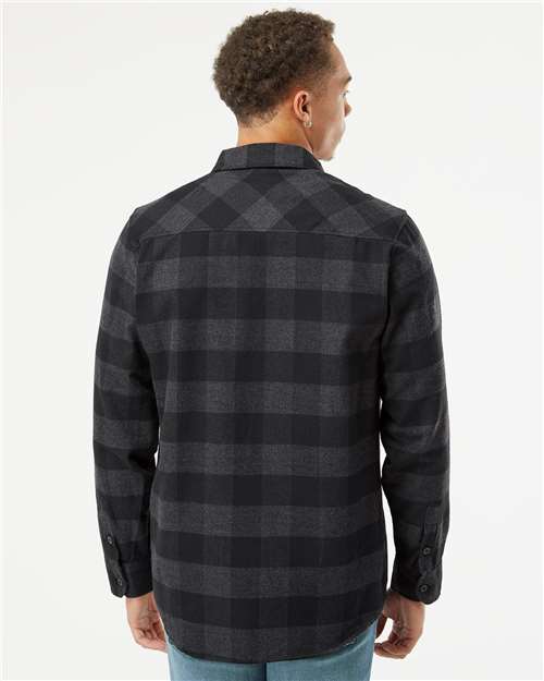 Unisex Flannel Shirt - Charcoal Heather/ Black