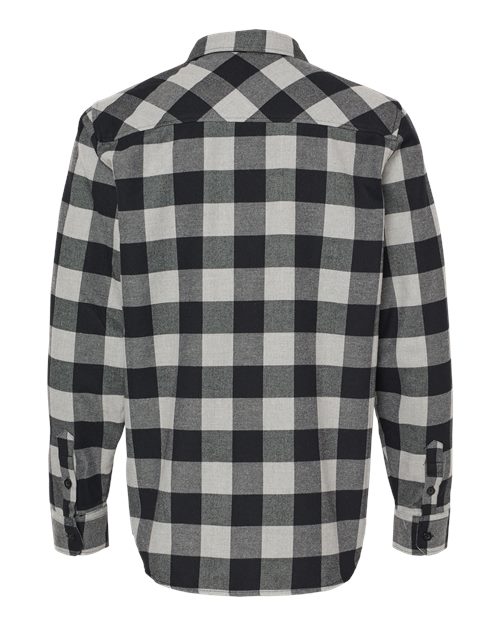 Unisex Flannel Shirt - Grey Heather/ Black