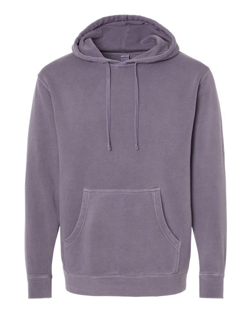 Unisex Midweight Pigment-Dyed Hooded Sweatshirt - Pigment Plum