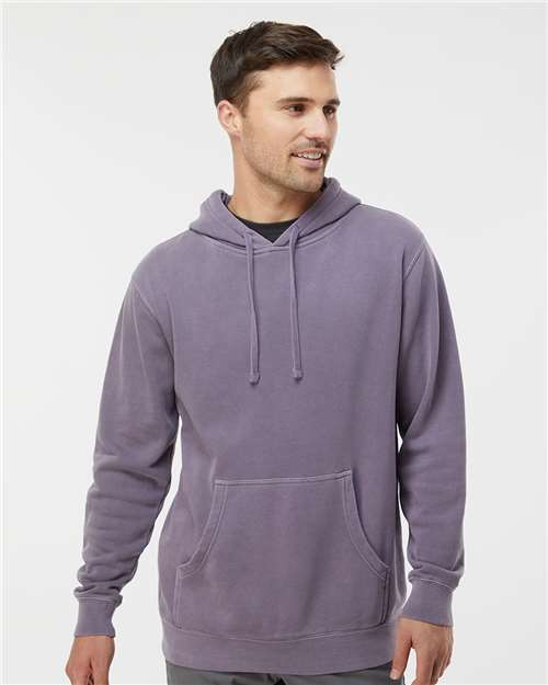 Unisex Midweight Pigment-Dyed Hooded Sweatshirt - Pigment Plum