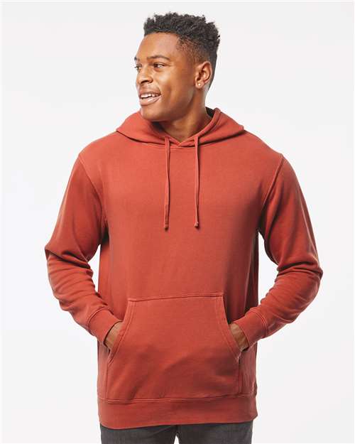 Unisex Midweight Pigment-Dyed Hooded Sweatshirt - Pigment Amber