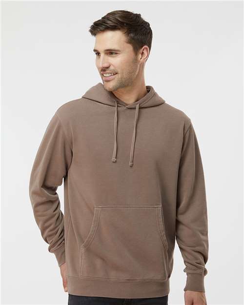 Unisex Midweight Pigment-Dyed Hooded Sweatshirt - Pigment Clay