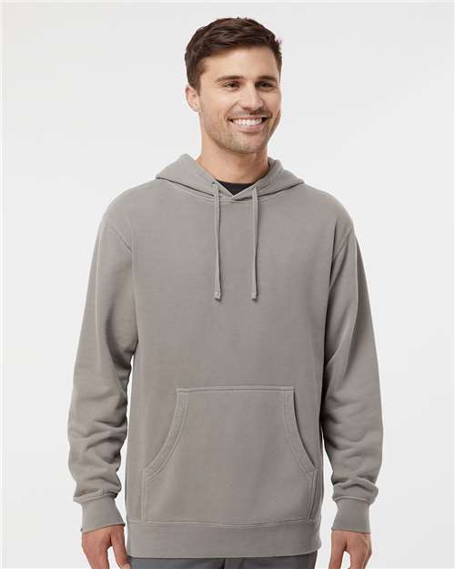 Unisex Midweight Pigment-Dyed Hooded Sweatshirt - Pigment Cement