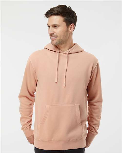 Unisex Midweight Pigment-Dyed Hooded Sweatshirt - Pigment Dusty Pink