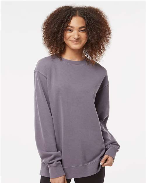 Unisex Midweight Pigment-Dyed Crewneck Sweatshirt - Pigment Plum