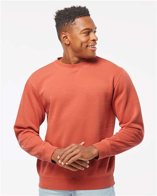 Unisex Midweight Pigment-Dyed Crewneck Sweatshirt - Pigment Amber