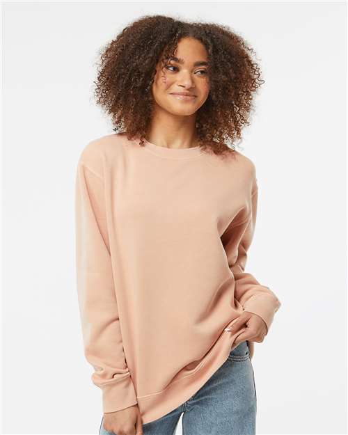 Unisex Midweight Pigment-Dyed Crewneck Sweatshirt - Pigment Dusty Pink