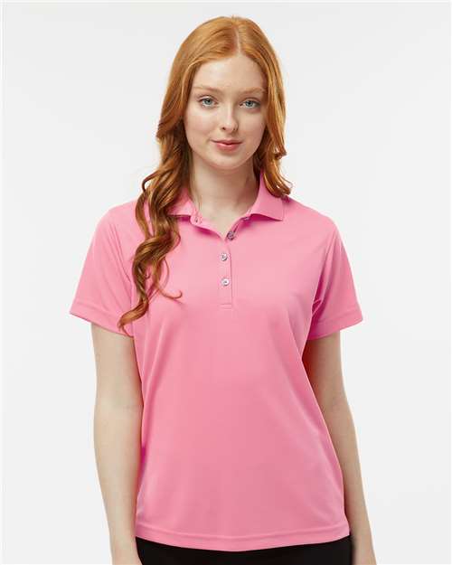 Women's Saratoga Performance Mini Mesh Polo - Charity Pink