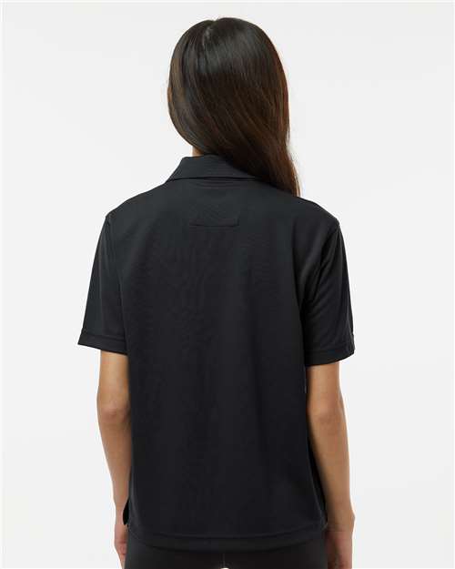 Youth Saratoga Performance Mini Mesh Polo - Black