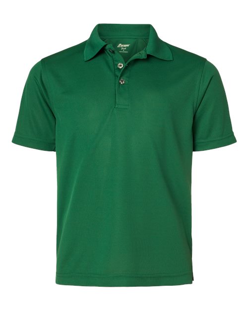 Youth Saratoga Performance Mini Mesh Polo - Hunter Green