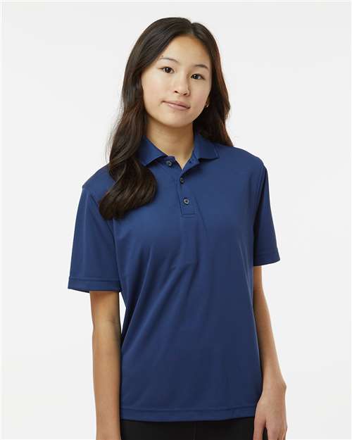 Youth Saratoga Performance Mini Mesh Polo - Navy