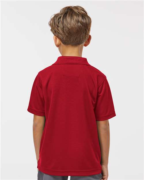 Youth Saratoga Performance Mini Mesh Polo - Red