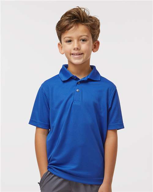 Youth Saratoga Performance Mini Mesh Polo - Royal