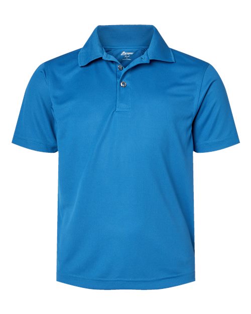 Youth Saratoga Performance Mini Mesh Polo - Turquoise