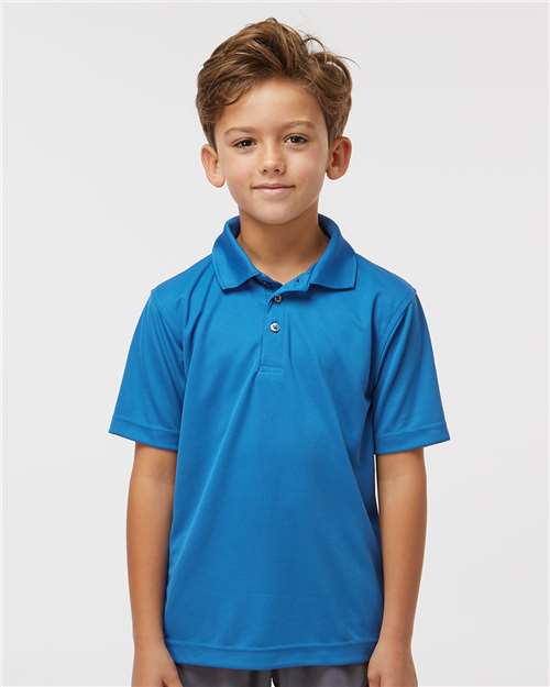 Youth Saratoga Performance Mini Mesh Polo - Turquoise