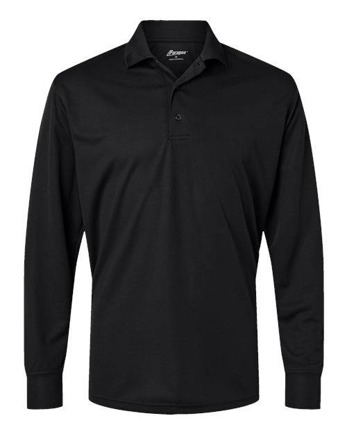Men's Prescott Long Sleeve Polo - Black
