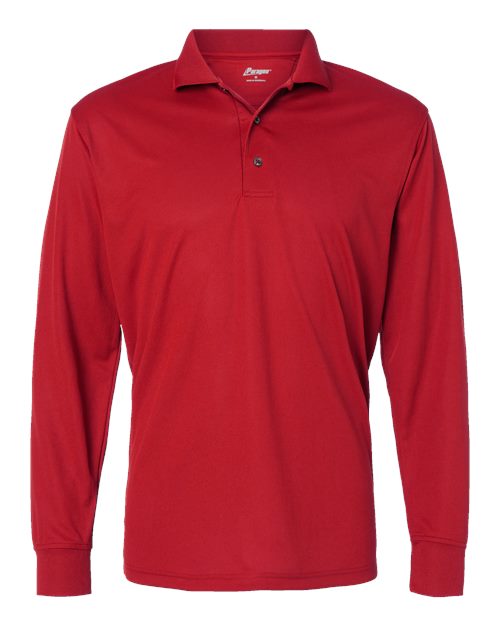 Men's Prescott Long Sleeve Polo - Red