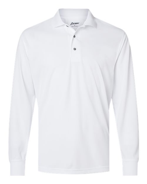 Men's Prescott Long Sleeve Polo - White