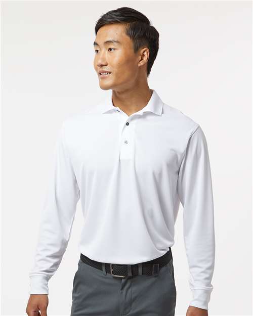 Men's Prescott Long Sleeve Polo - White
