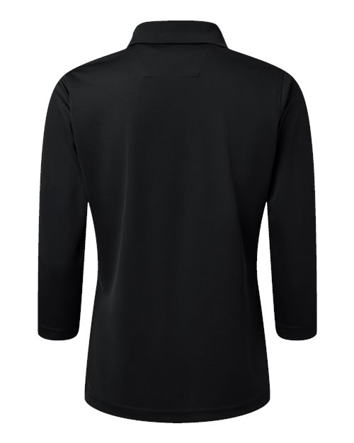 Women's Lady Palm Three-Quarter Sleeve Polo - Black