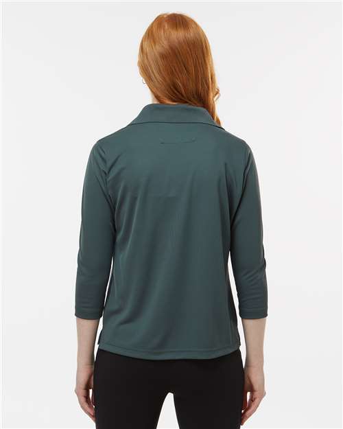 Women's Lady Palm Three-Quarter Sleeve Polo - Carbon