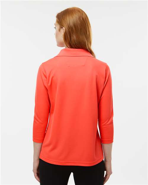 Women's Lady Palm Three-Quarter Sleeve Polo - Melon