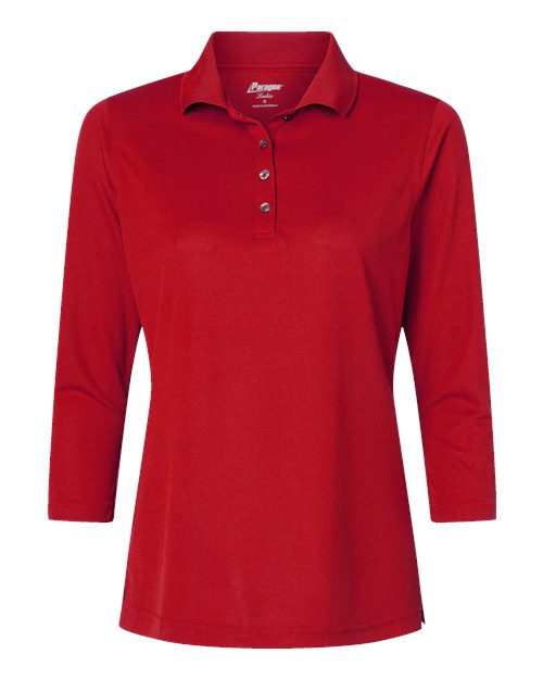 Women's Lady Palm Three-Quarter Sleeve Polo - Red
