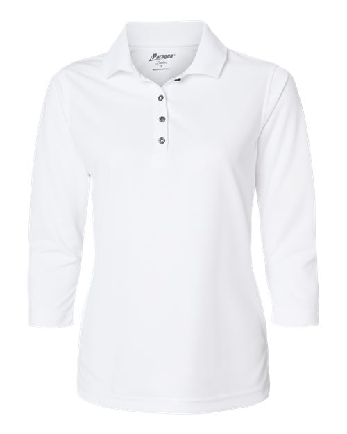 Women's Lady Palm Three-Quarter Sleeve Polo - White