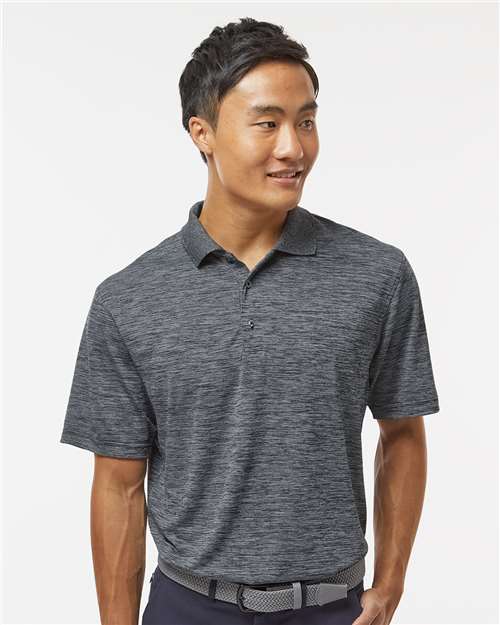 Men's Dakota Striated Heather Polo - Black Heather