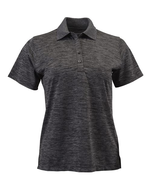 Women's Dakota Striated Heather Polo - Black Heather