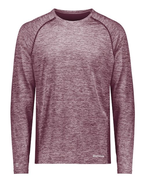 Men's Electrify CoolCore® Long Sleeve T-Shirt - Maroon Heather