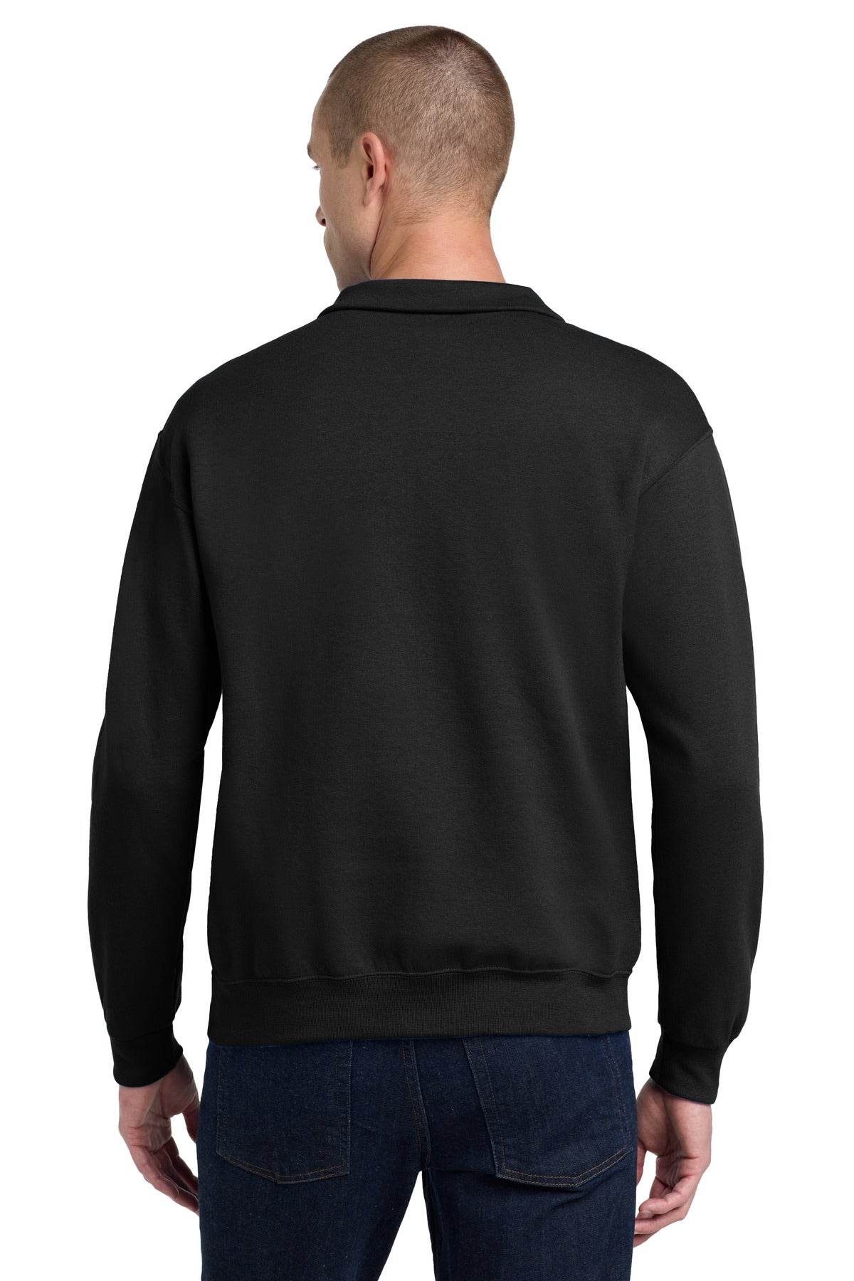 Jerzees - NuBlend 1/4-Zip Cadet Collar Sweatshirt - Black