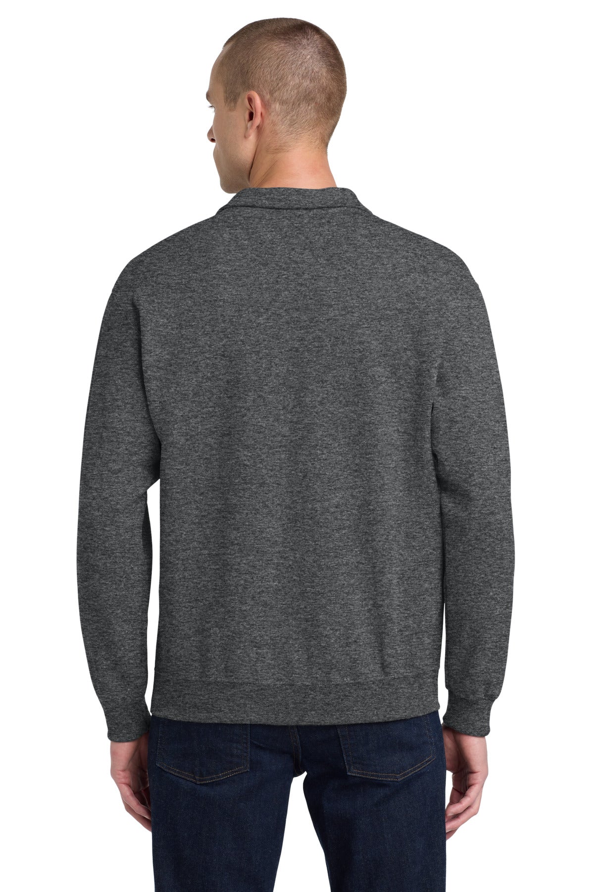 Jerzees - NuBlend 1/4-Zip Cadet Collar Sweatshirt - Black Heather