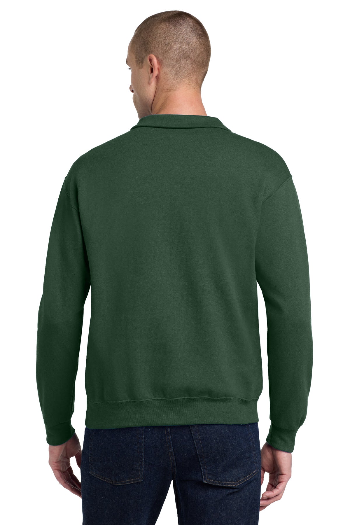 Jerzees - NuBlend 1/4-Zip Cadet Collar Sweatshirt - Forest Green