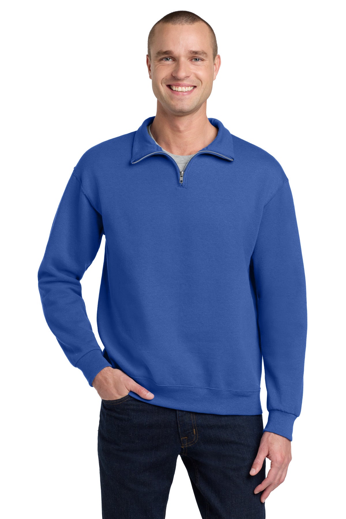 Jerzees - NuBlend 1/4-Zip Cadet Collar Sweatshirt - Royal