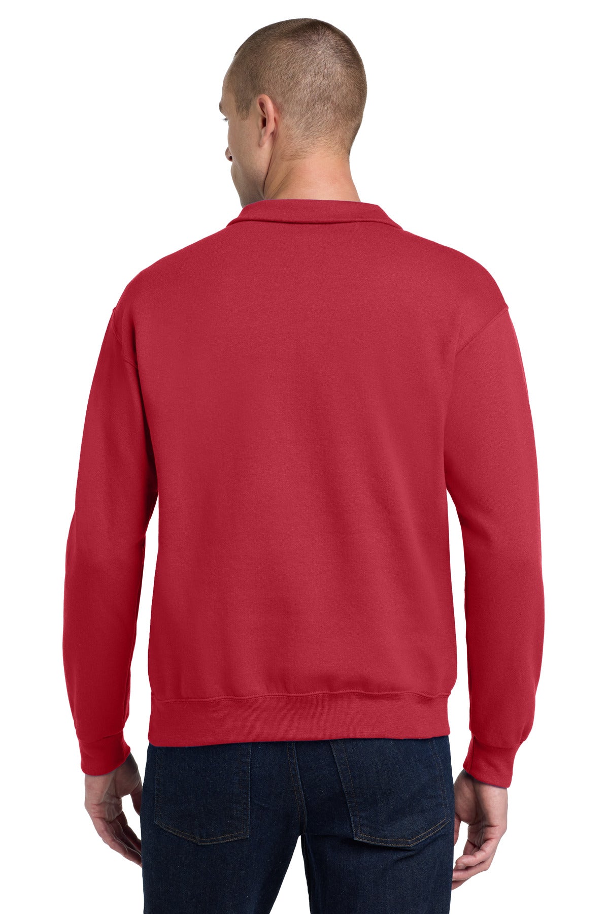 Jerzees - NuBlend 1/4-Zip Cadet Collar Sweatshirt - True Red