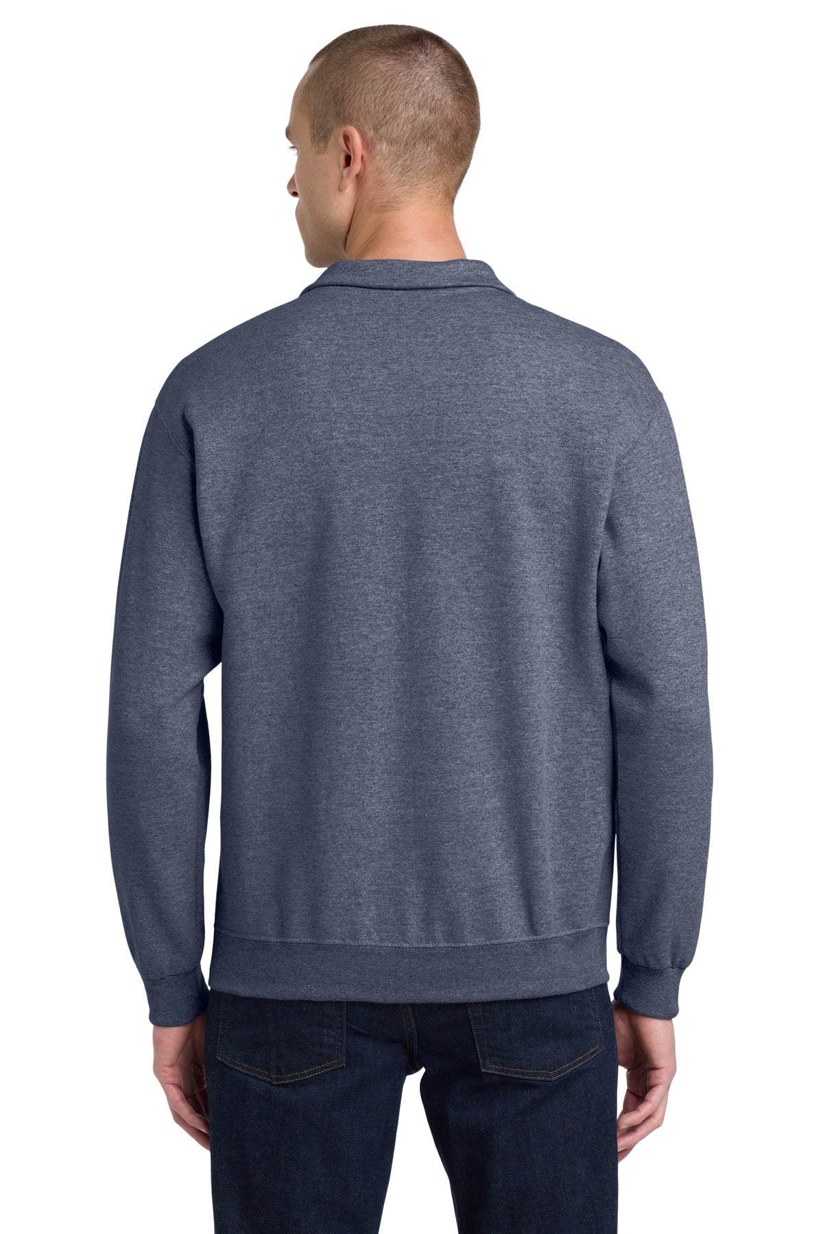 Jerzees - NuBlend 1/4-Zip Cadet Collar Sweatshirt - Vintage Heather Navy