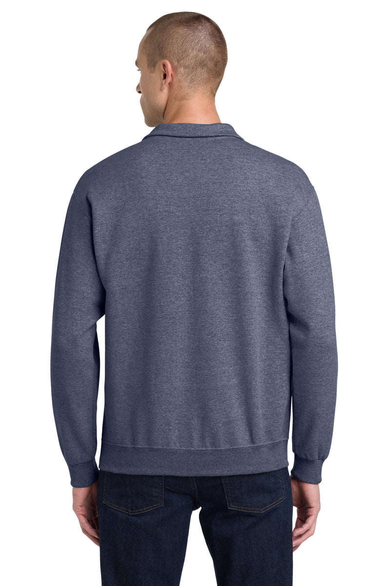 Jerzees - NuBlend 1/4-Zip Cadet Collar Sweatshirt - Vintage Heather Navy