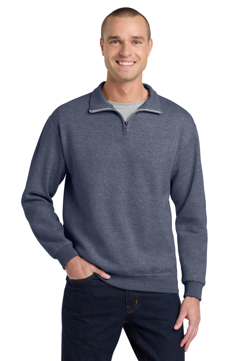 Jerzees - NuBlend 1/4-Zip Cadet Collar Sweatshirt - Vintage Heather Navy