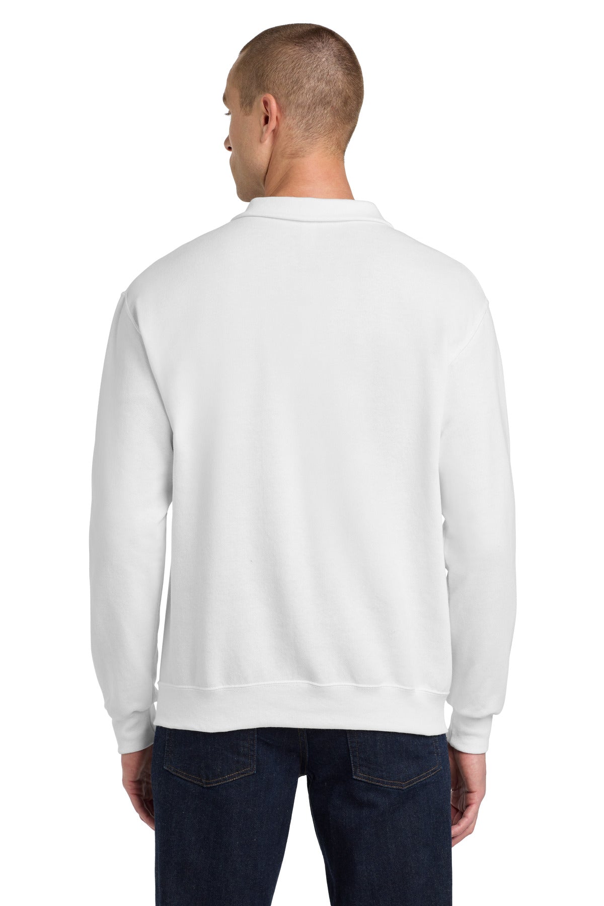 Jerzees - NuBlend 1/4-Zip Cadet Collar Sweatshirt - White