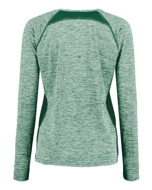 Women's Electrify CoolCore® Long Sleeve V-Neck T-Shirt - Dark Green Heather