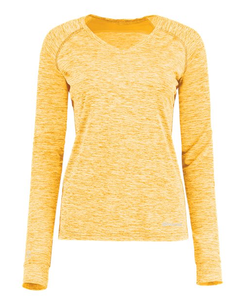 Women's Electrify CoolCore® Long Sleeve V-Neck T-Shirt - Gold Heather
