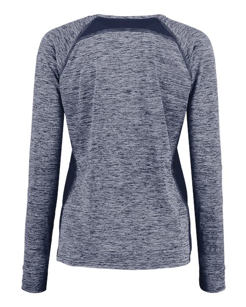 Women's Electrify CoolCore® Long Sleeve V-Neck T-Shirt - Navy Heather