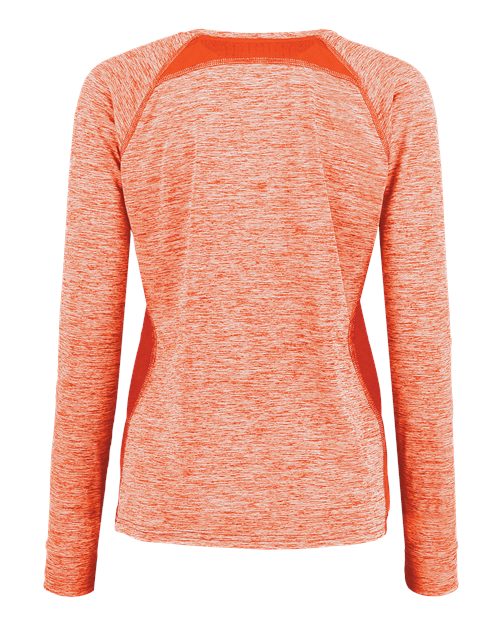 Women's Electrify CoolCore® Long Sleeve V-Neck T-Shirt - Orange Heather