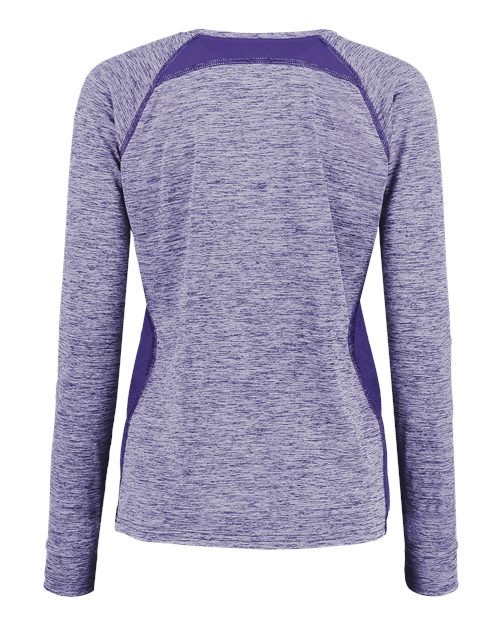 Women's Electrify CoolCore® Long Sleeve V-Neck T-Shirt - Purple Heather