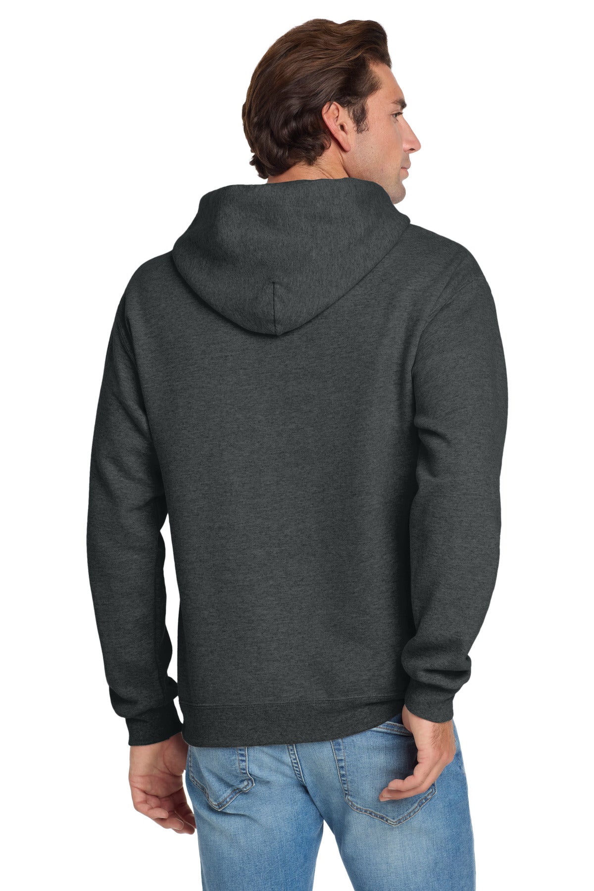 Jerzees NuBlend Pullover Hooded Sweatshirt - Black Heather