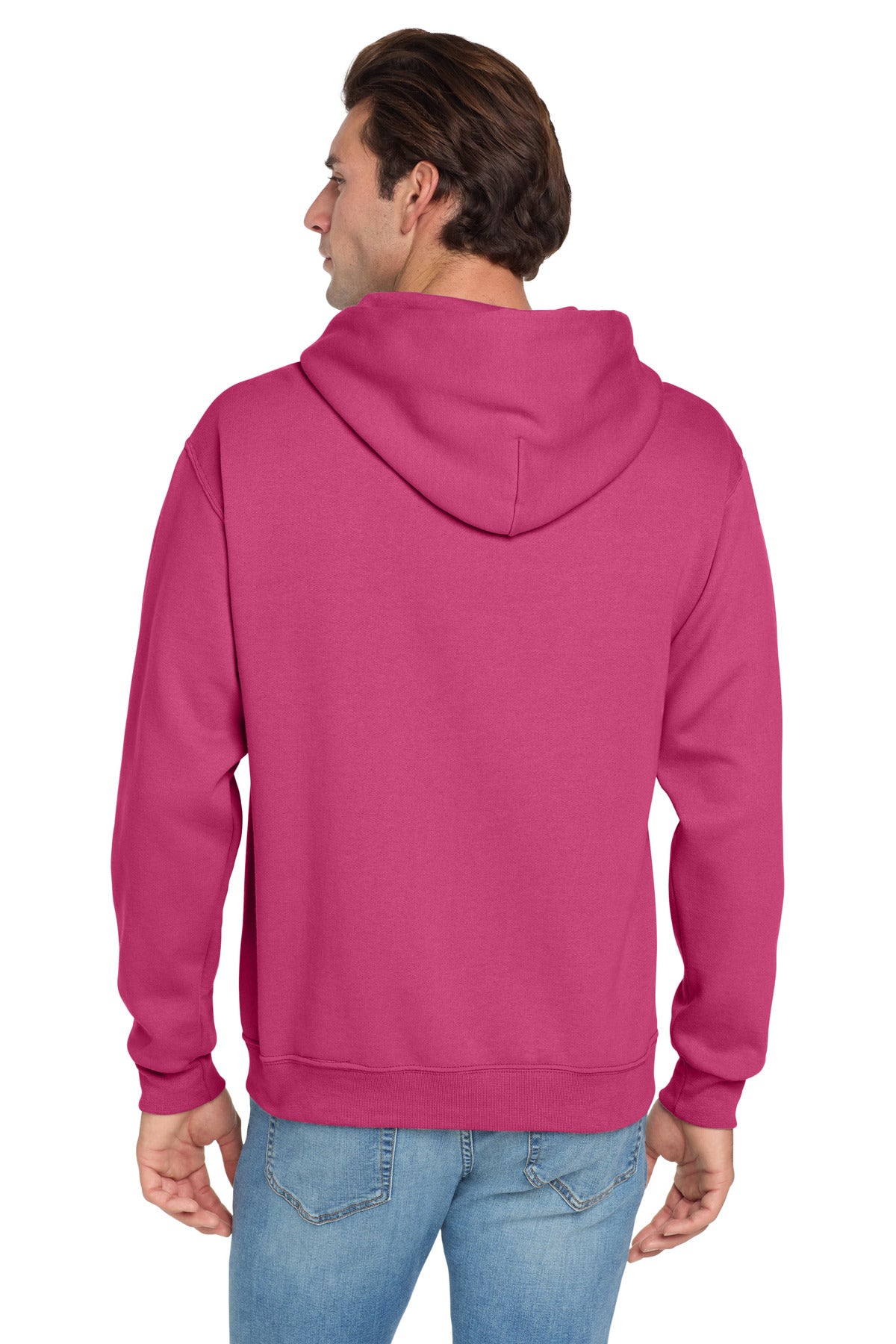 Jerzees NuBlend Pullover Hooded Sweatshirt - Cyber Pink
