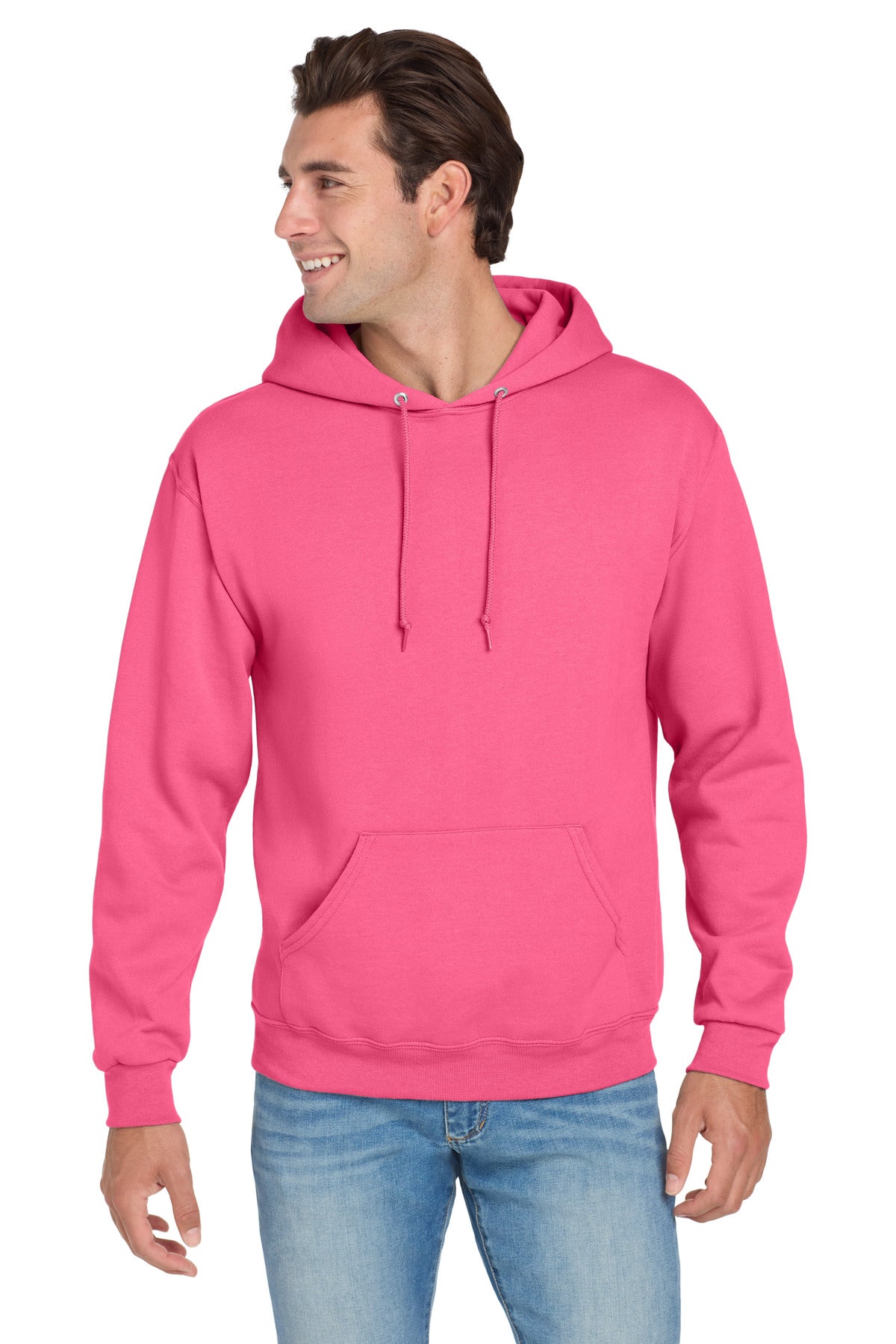 Jerzees NuBlend Pullover Hooded Sweatshirt - Neon Pink